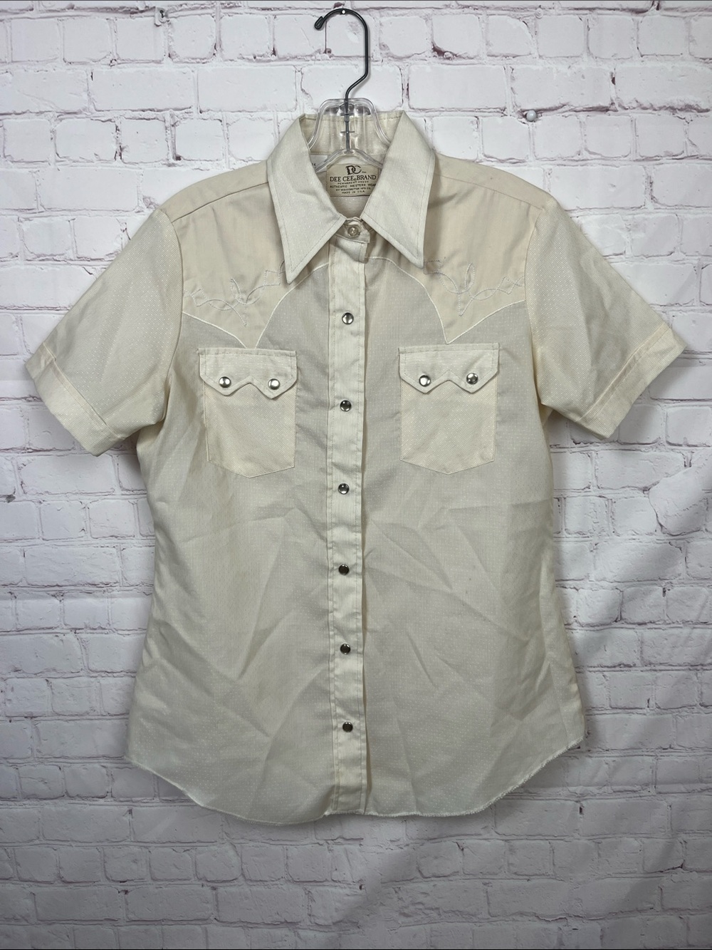 Vintage Dee Cee Brand Pearl Snap Button Short Sleeve Western Shirt